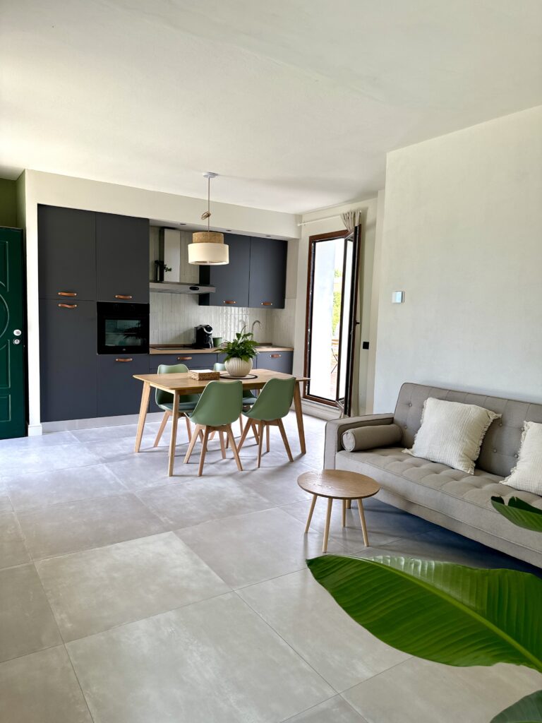 cucina open space il cortile del borgo
